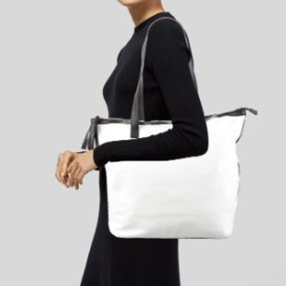 NEW Walter Baker Carly Large Shoulder Tote Bag Natural Cream and Black